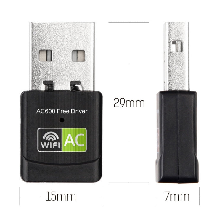AC 600M雙頻迷你5G無線網卡電腦外置USB WIFI接收適配器RTL8811CU