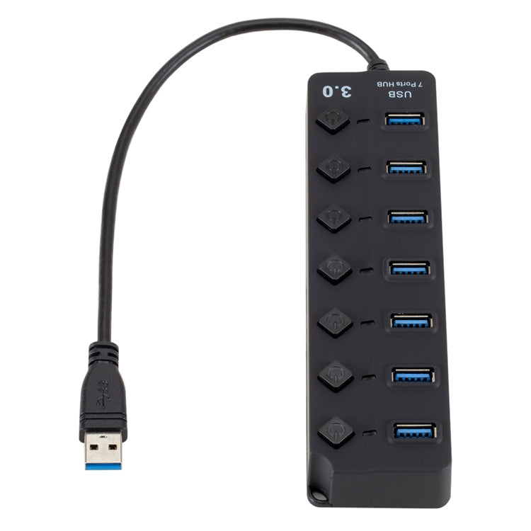 USB3.0高速7口 HUB集線器 一拖七分線器帶開關