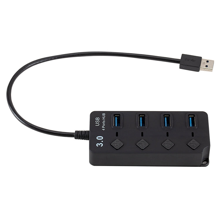 USB3.0高速4口 HUB集線器 一拖四分線器帶開關
