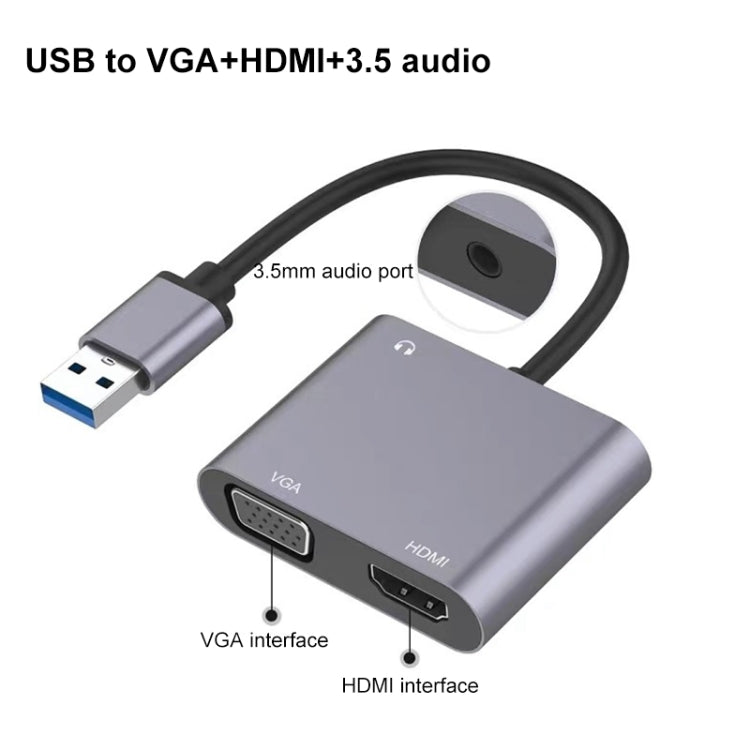 USB3.0 轉 HDMI / VGA頻轉換器