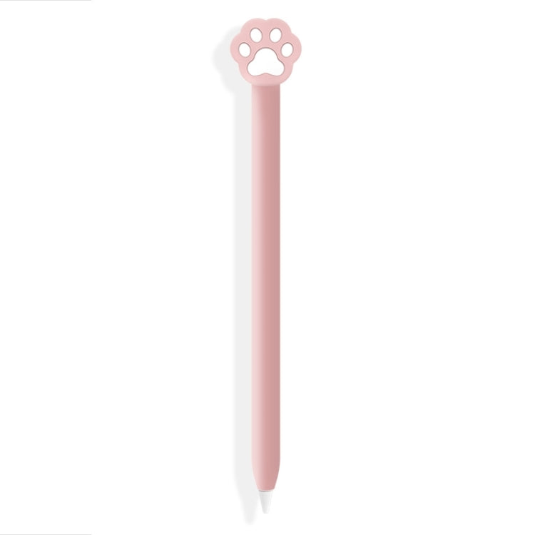 Cute Cartoon Silicone Protective Cover for Apple Pencil 2(Cat Claw Pink)