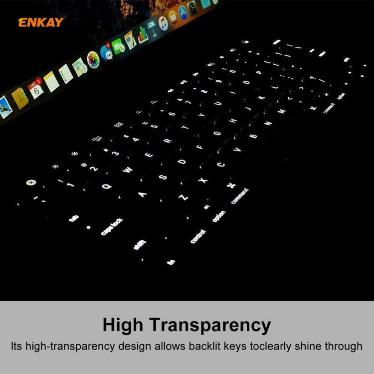 ENKAY 美版筆記本超薄TPU鍵盤保護膜  適用於MacBook Pro 13.3 inch A1706 / A1989 / A2159 & Pro 15.4 inch A1707 / A1990