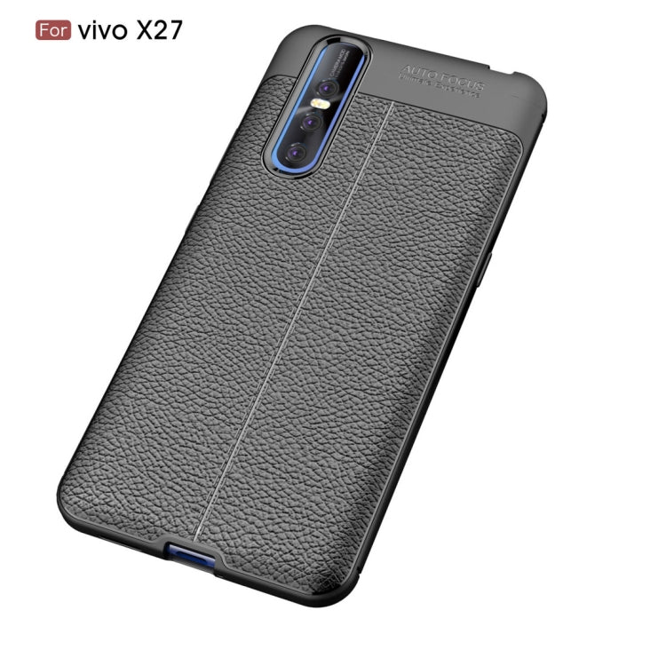 適用於vivo X27 皮紋TPU防摔手機保護殼