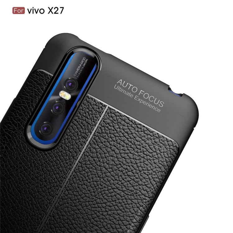 適用於vivo X27 皮紋TPU防摔手機保護殼