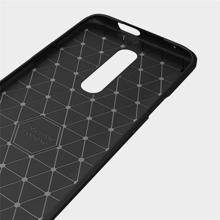 適用於OnePlus 7 拉絲紋碳纖維TPU手機保護殼