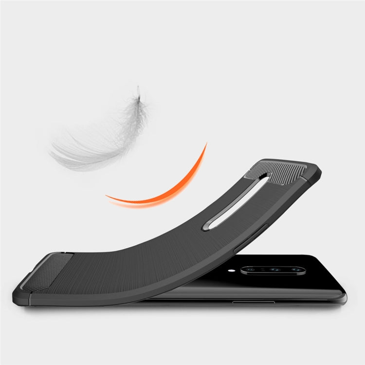 適用於OnePlus 7 拉絲紋碳纖維TPU手機保護殼