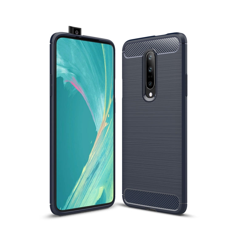 適用於OnePlus 7 拉絲紋碳纖維TPU手機保護殼
