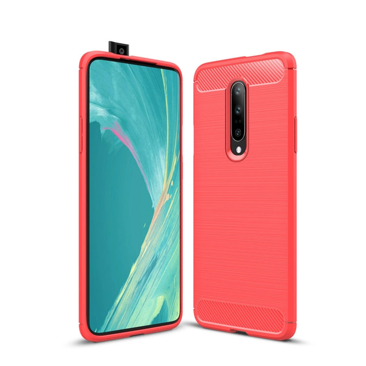 適用於OnePlus 7 拉絲紋碳纖維TPU手機保護殼