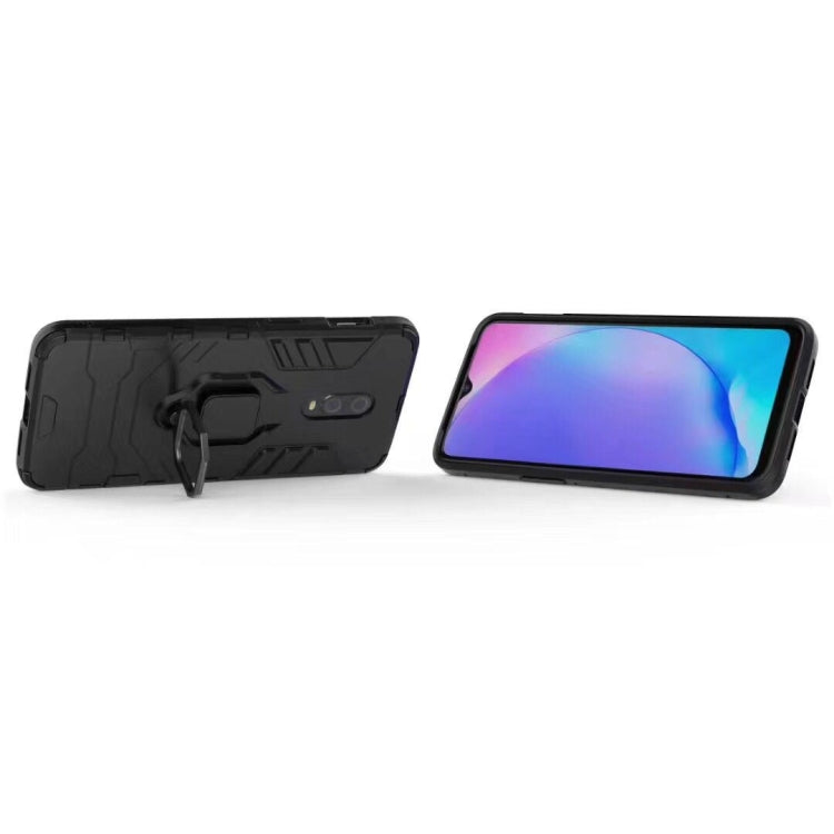 適用於OnePlus 7 黑豹PC + TPU磁性指環支架防摔保護殼