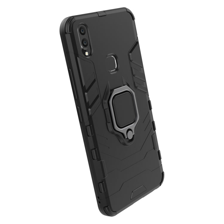 適用於vivo V9 黑豹PC + TPU磁吸指環支架防摔保護殼