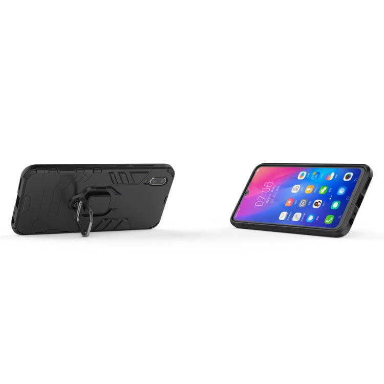 適用於vivo Y91 黑豹PC + TPU磁吸指環支架防摔保護殼