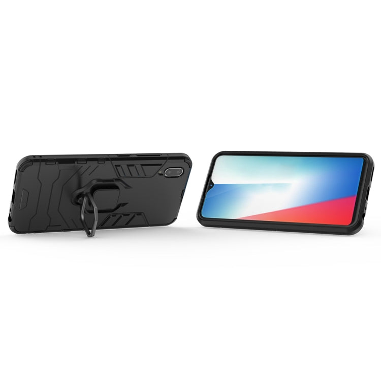 適用於vivo Y93 黑豹PC + TPU磁性指環支架防摔保護殼