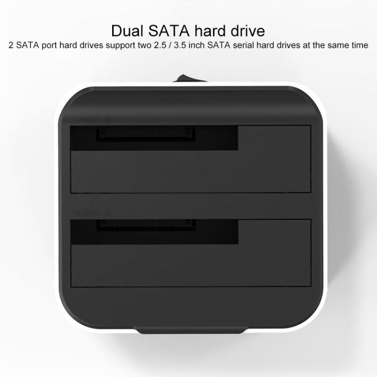 藍碩 2.5/3.5寸雙盤位硬盤底座 USB3.0 SATA串口通用硬盤座