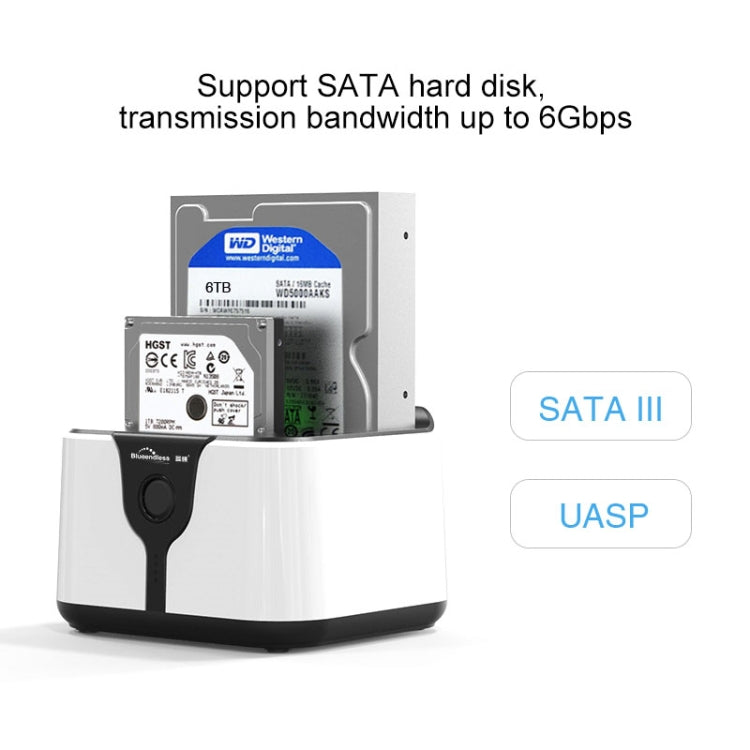 藍碩 2.5/3.5寸雙盤位硬盤底座 USB3.0 SATA串口通用硬盤座