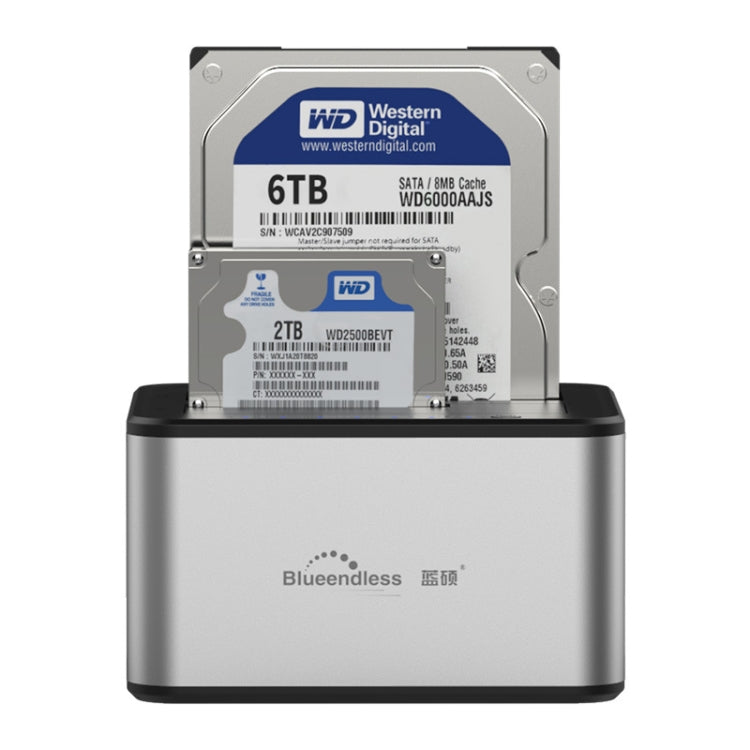 藍碩 2.5/3.5寸通用硬盤底座 USB3.0 SATA串口雙硬盤脫機拷貝硬盤盒