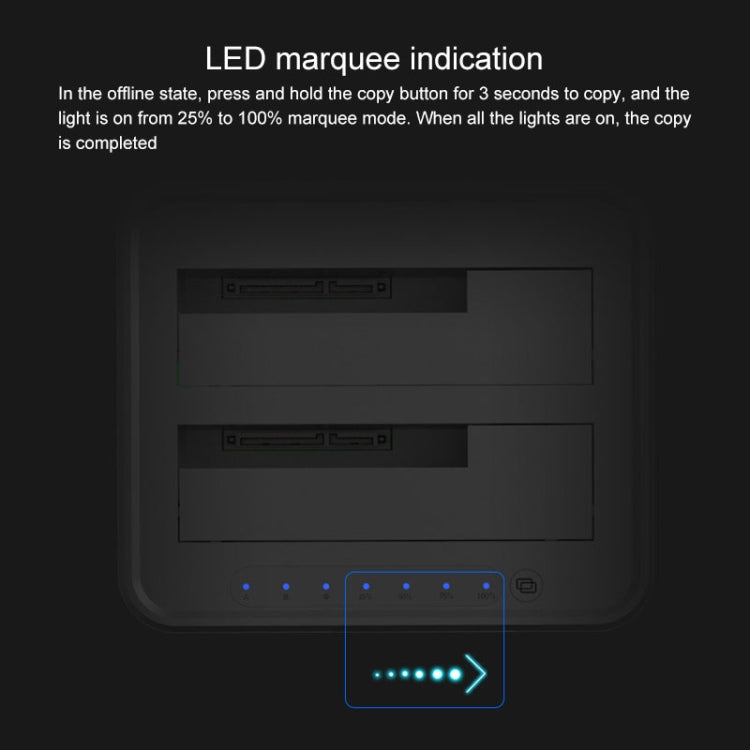 藍碩 2.5/3.5寸通用硬盤底座 USB3.0 SATA串口雙硬盤脫機拷貝硬盤盒