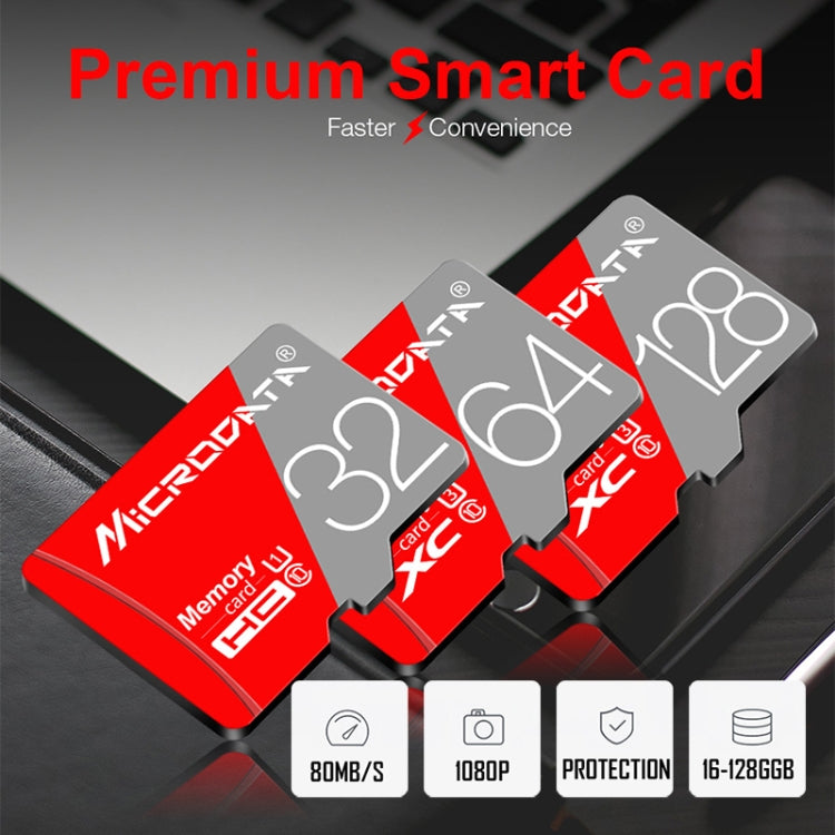MICRODATA 128GB Class10 紅灰TF內存卡