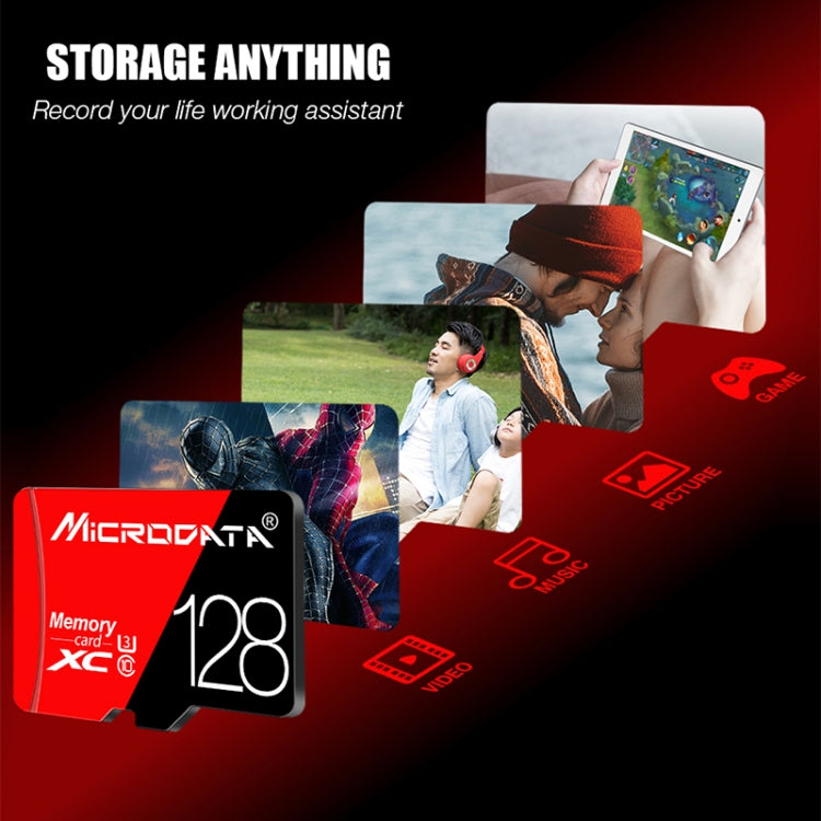 MICRODATA 128GB 高速U3紅黑TF存儲卡