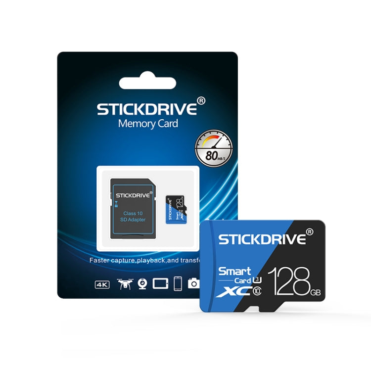 STICKDRIVE 128GB 高速U3藍黑TF存儲卡