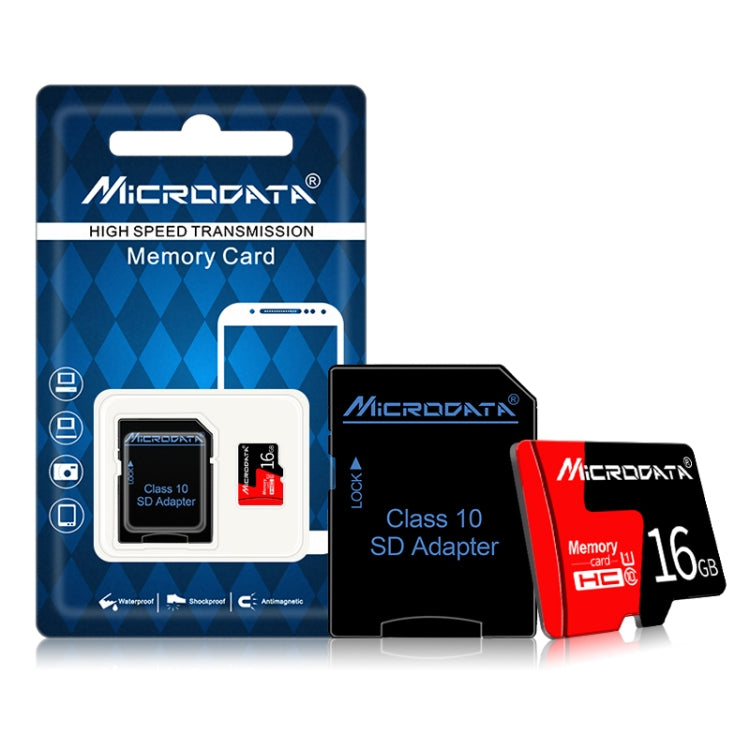 MICRODATA 16GB U1紅黑TF存儲卡
