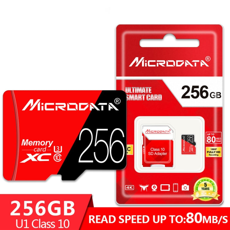 MICRODATA 256GB U3紅黑TF存儲卡