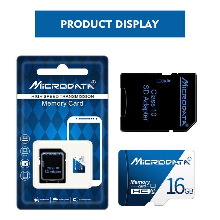 MICRODATA 16GB U1藍白TF存儲卡