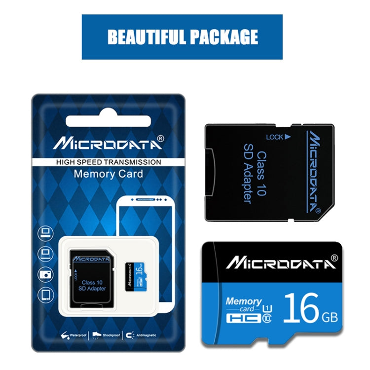 MICRODATA 16GB U1藍黑TF存儲卡