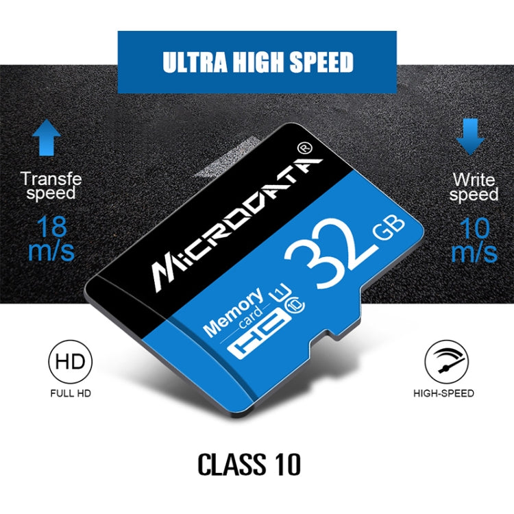 MICRODATA 32GB U1藍黑TF存儲卡, 32GB