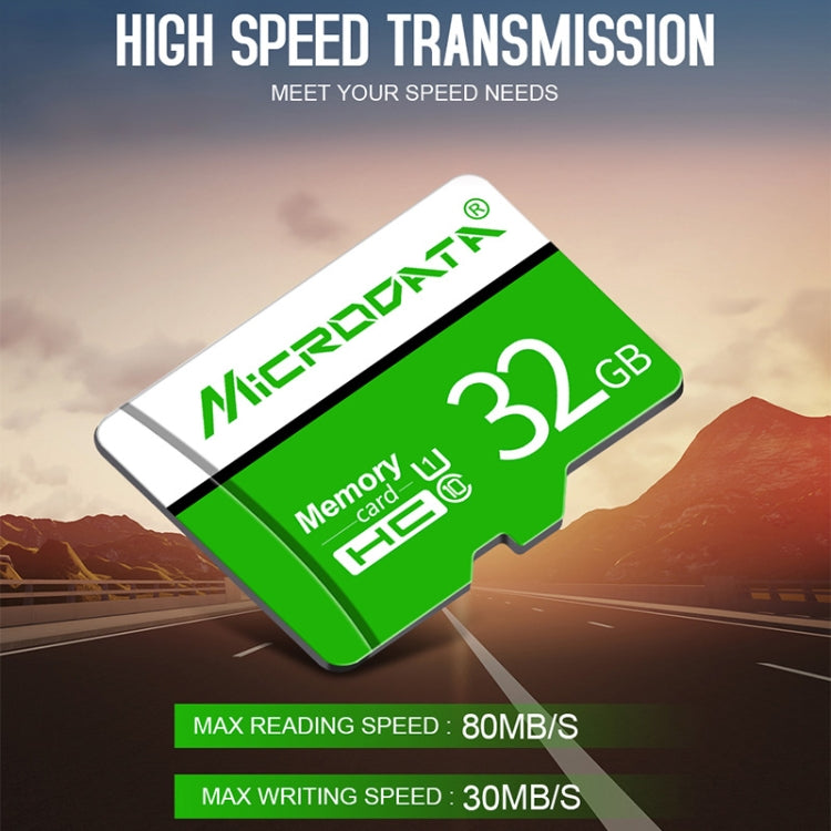 MICRODATA 32GB U1綠白TF存儲卡
