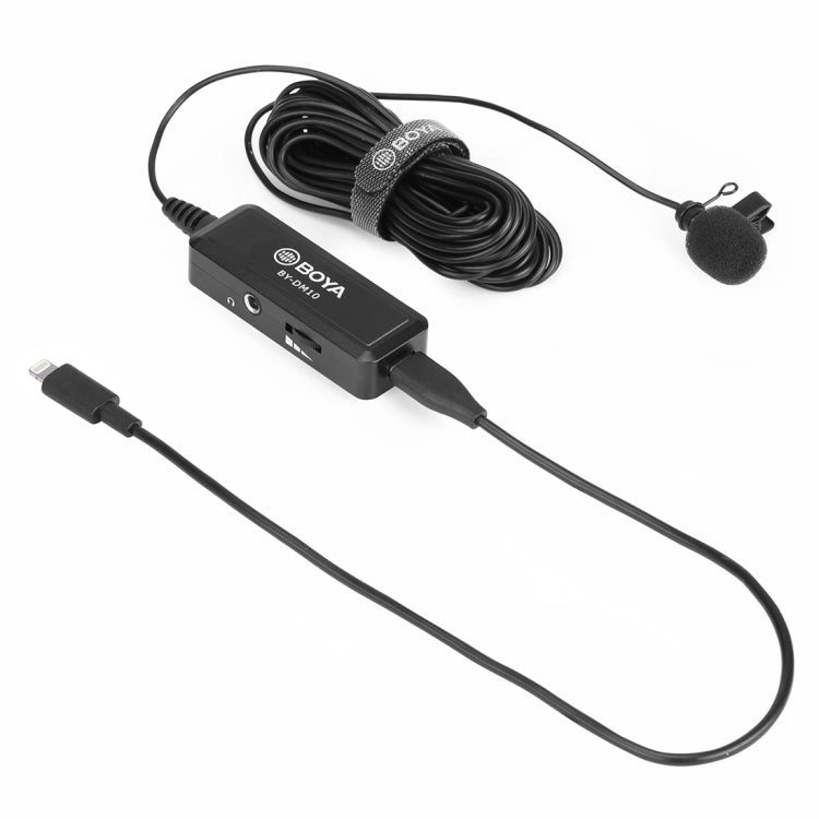 BOYA BY-DM10 USB / 8 Pin接口 全向型領夾麥克風 線長：6米