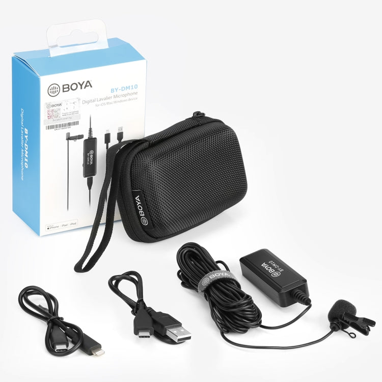 BOYA BY-DM10 USB / 8 Pin接口 全向型領夾麥克風 線長：6米