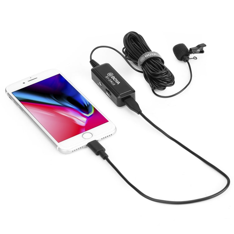 BOYA BY-DM10 USB / 8 Pin接口 全向型領夾麥克風 線長：6米