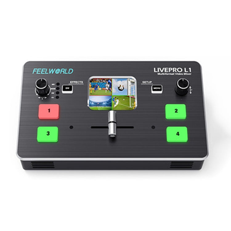 FEELWORLD LIVEPRO L1 多機位現場製作媒體直播4通道現場製作切換台 帶2.0英寸TFT屏