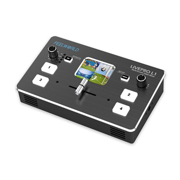 FEELWORLD LIVEPRO L1 多機位現場製作媒體直播4通道現場製作切換台 帶2.0英寸TFT屏