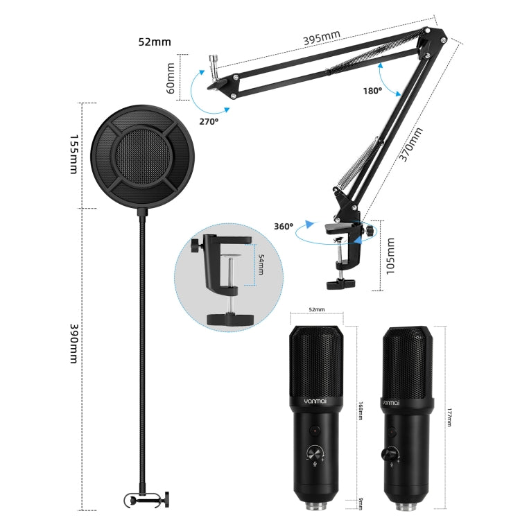 Yanmai Q10B USB 錄音麥克風套裝
