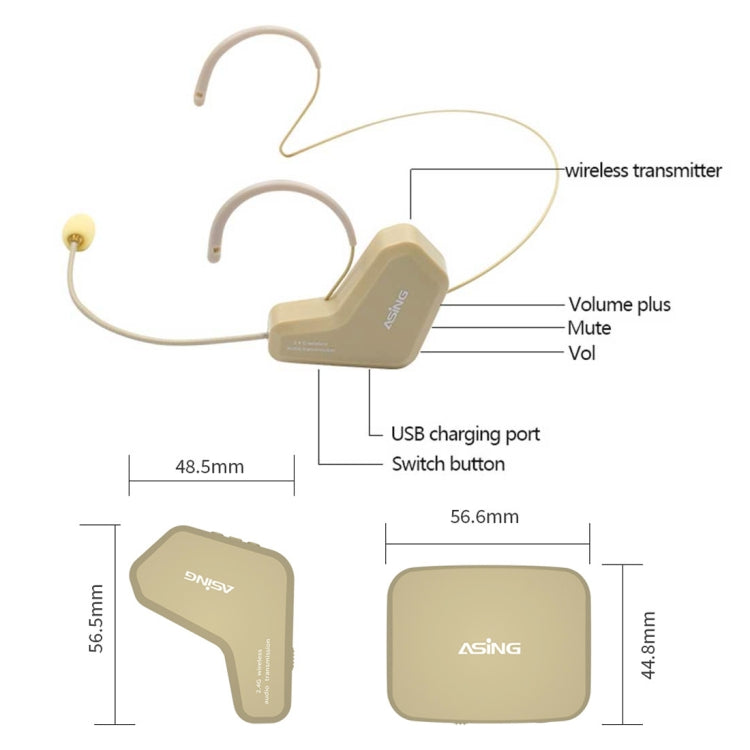 ASiNG  WM03 2.4G無線麥克風頭戴話筒藍牙擴音器套裝