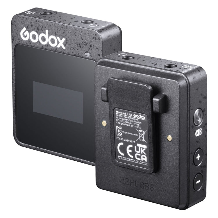 Godox MoveLink II M2 2.4GHz無線麥克風系統組合 帶 2 個發射器和1 個接收器 , MoveLink II M2