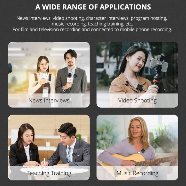 野狼谷 MX5S 2.4G 直播採訪攝像無線錄音麥克風 一拖二