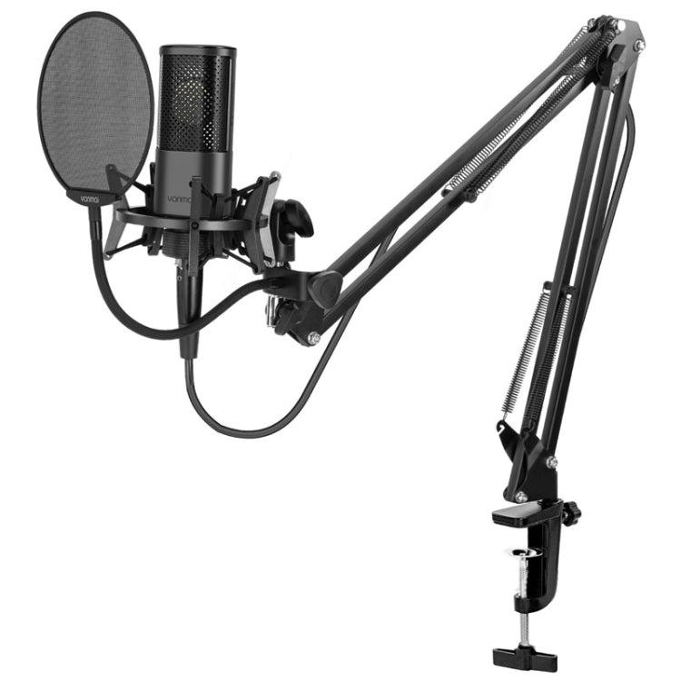 突音 X2 主動降噪心型指向電容式錄音麥克風套裝帶防噴網&懸臂支架&1.7m 3.5mm接口線