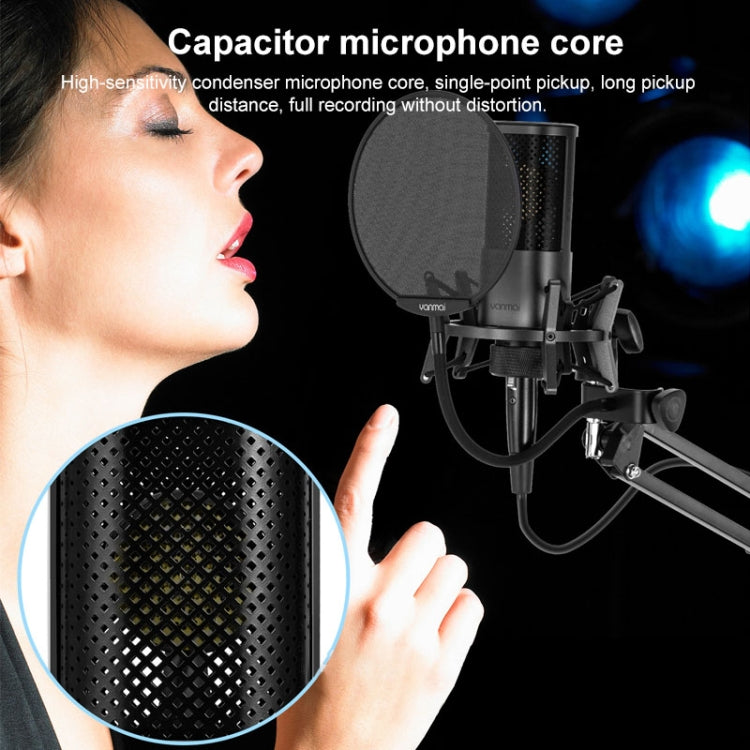 突音 X2 主動降噪心型指向電容式錄音麥克風套裝帶防噴網&懸臂支架&1.7m 3.5mm接口線