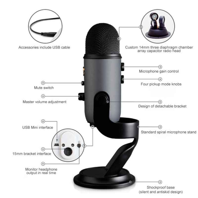 Logitech羅技 Blue Yeti雪怪麥克風 USB電容話筒