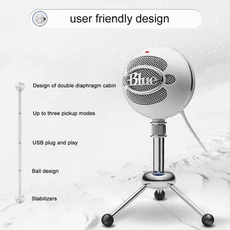 Logitech羅技 Blue Snowball USB直插電容話筒主播錄音麥克風
