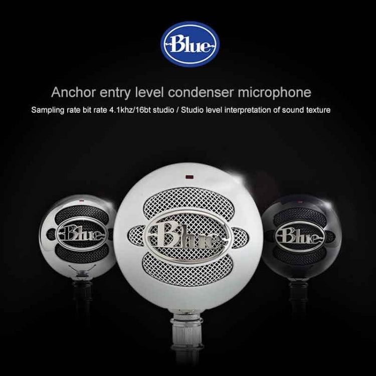 Logitech羅技 Blue Snowball-ice USB直插電容話筒主播錄音麥克風