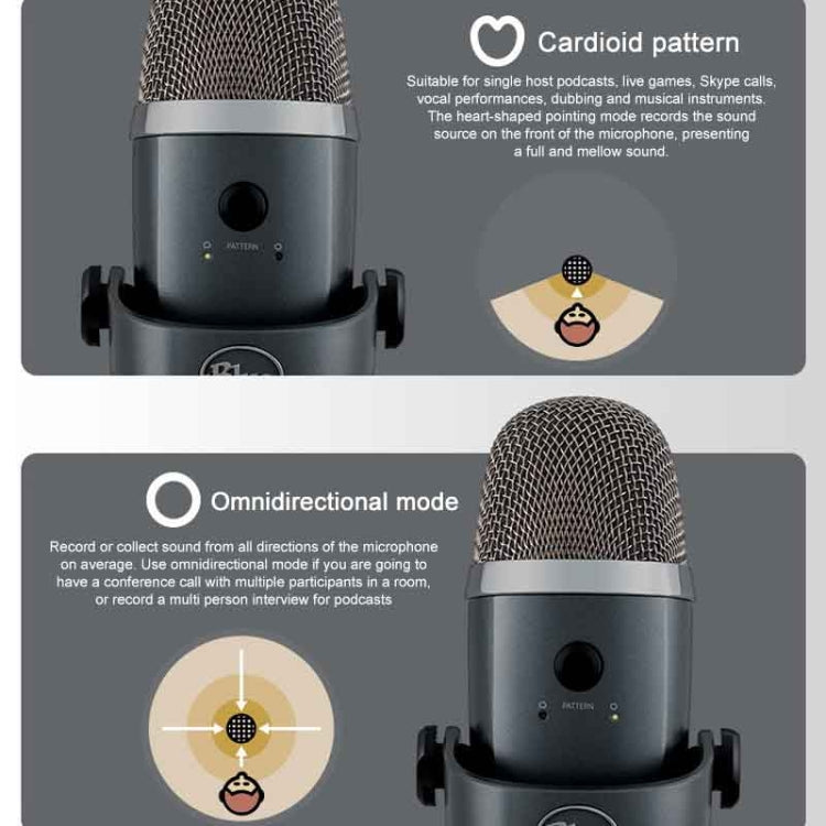 Logitech羅技 Blue Yeti Nano 電容数字麥克風USB直播話筒