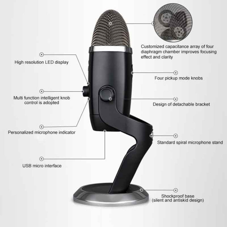 Logitech羅技 Blue Yeti X 電容麥克風USB錄音直播話筒