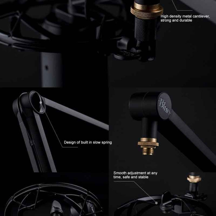 Logitech羅技 Blue Yeticaster USB麥克風+防震架+夾式懸臂支架直播套件