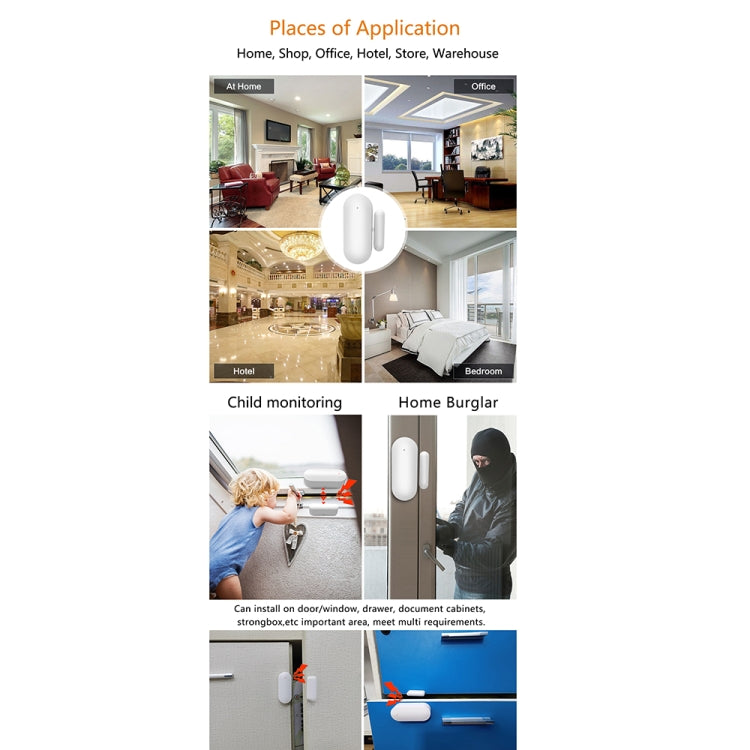 PB-69W WIFI智能無線磁吸門窗傳感器