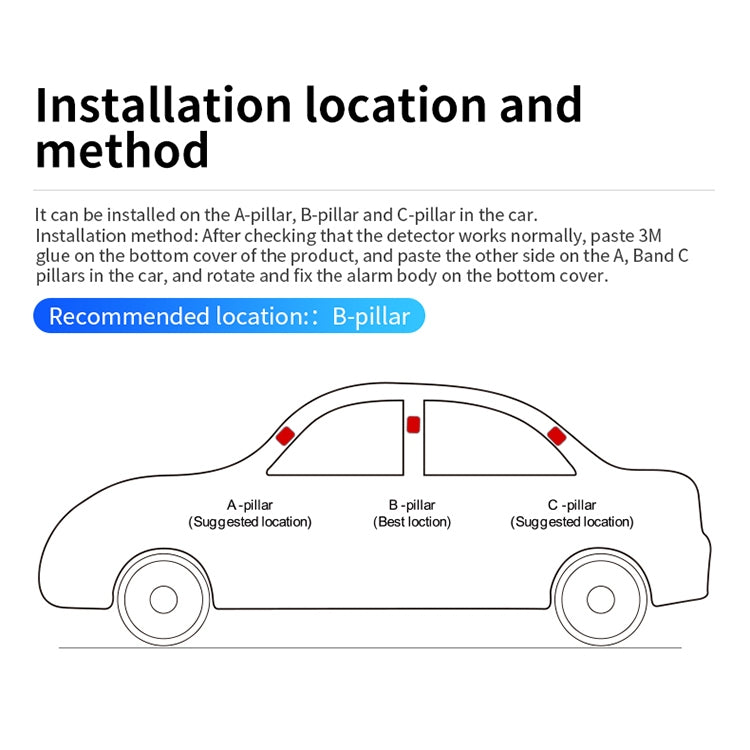 XY-C610 車載迷你數顯一氧化碳煙霧探測報警器 不帶電池