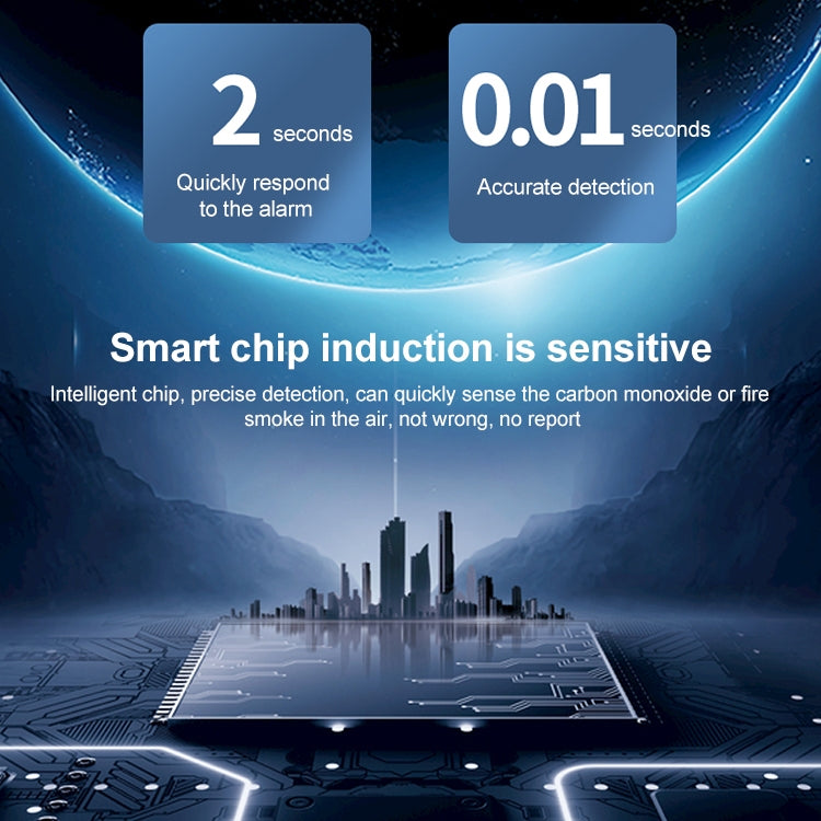 JSN-999COM 實時語音播報煙霧一氧化碳報警器 不帶電池