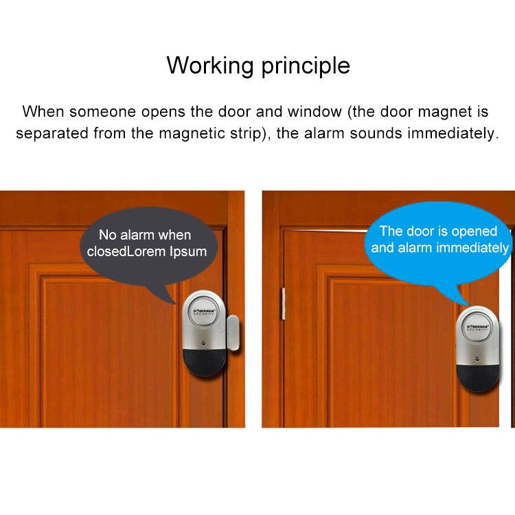 DOBERMAN SE-0701 橢圓形家用防盜賊門窗磁簧感應超大聲簡易報警器